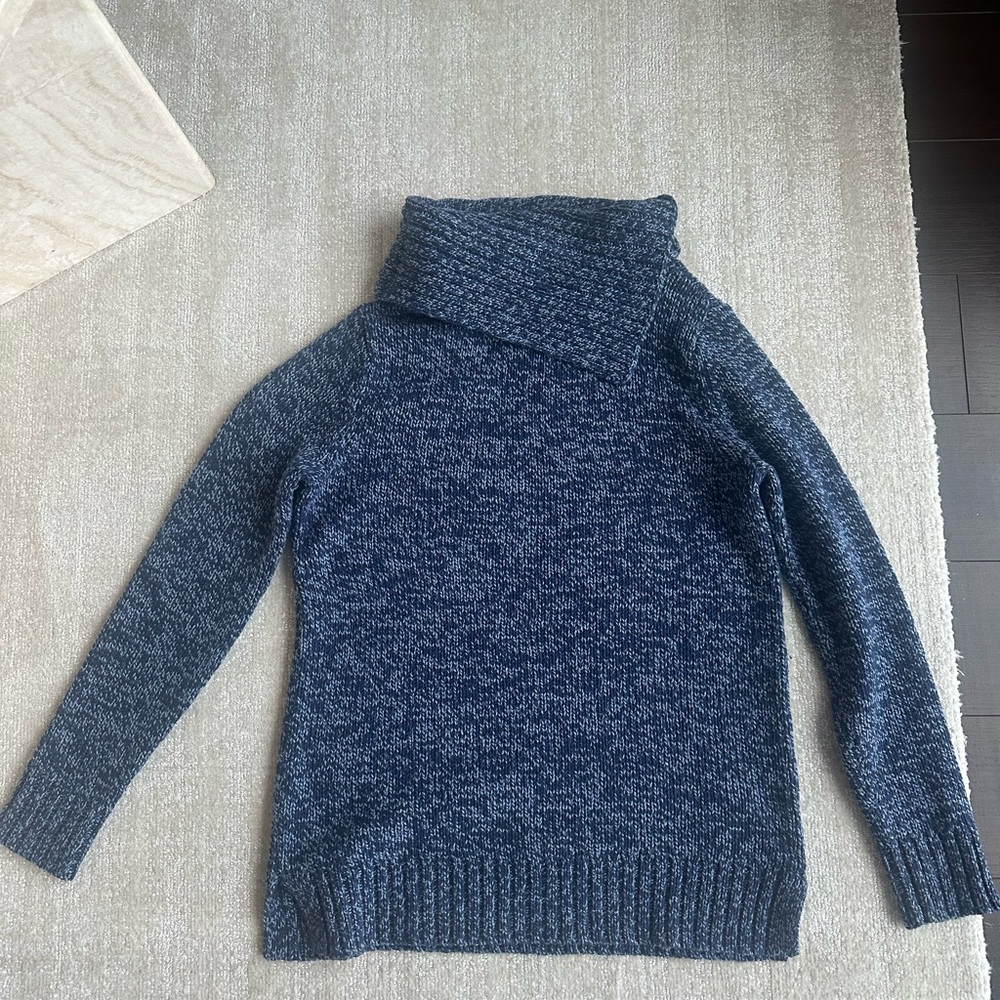 Women's Blue Turtleneck Sweater